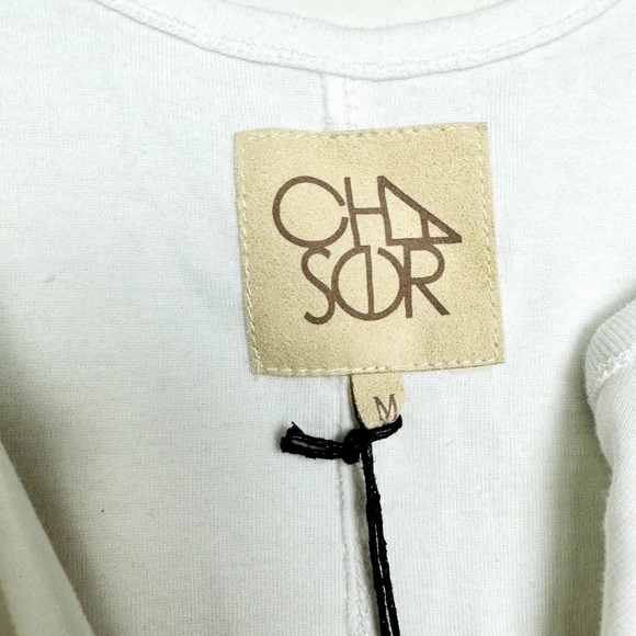 Chaser NWT  Baby Rib Easy Scoop Neck Spaghetti Straps Cami Tank Top White Medium - Picture 5 of 5